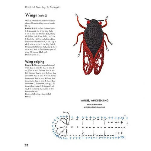 Crocheted Bees, Bugs & Butterflies 4 Crocheted Bees, Bugs & Butterflies - Image 4