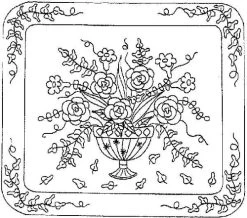 Grandmother's Compote Rug Pattern