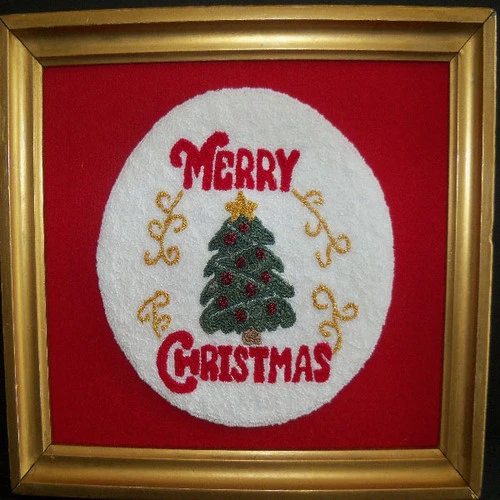 Punch Needle Kit - Merry Christmas 2 Punch Needle Kit - Merry Christmas - Image 2