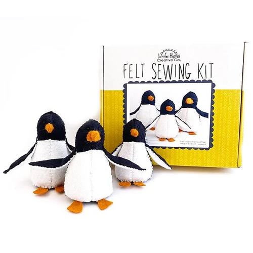 Jennifer Heynen Felt Sewing Kit - Adelie Penguins 2 Jennifer Heynen Felt Sewing Kit - Adelie Penguins - Image 2