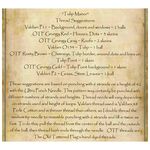 Punch Needle Pattern - Tulip Manor 2 Punch Needle Pattern - Tulip Manor - Image 2