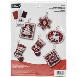 Bucilla Felt Ornaments Applique Kit - Nordic Christmas 5 Bucilla Felt Ornaments Applique Kit - Nordic Christmas -Stella Sales SPI 055959b 02785.1604155415
