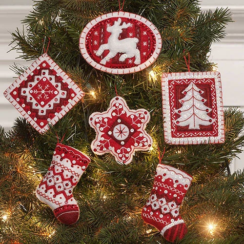 Bucilla Felt Ornaments Applique Kit - Nordic Christmas 2 Bucilla Felt Ornaments Applique Kit - Nordic Christmas - Image 2