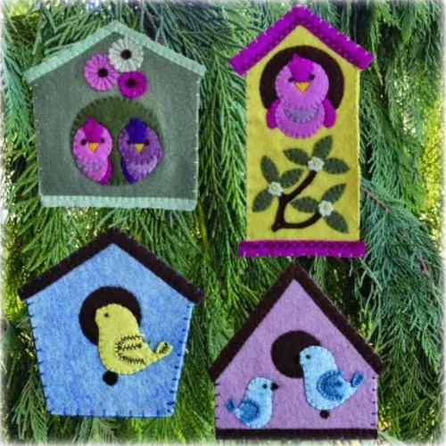 Felt Ornament Kit - Bird Houses 1 Felt Ornament Kit - Bird Houses