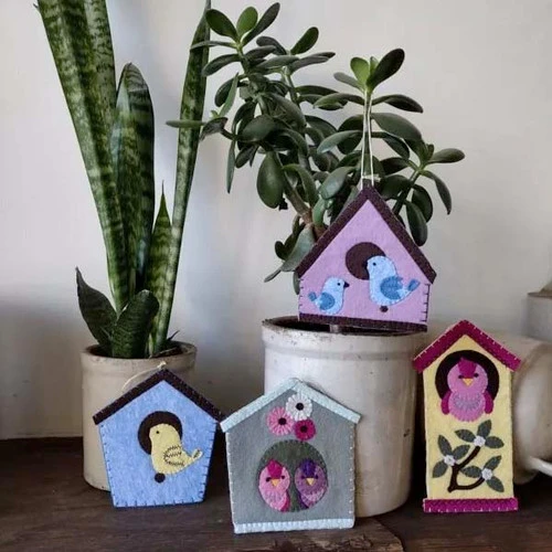 Felt Ornament Kit - Bird Houses 2 Felt Ornament Kit - Bird Houses - Image 2