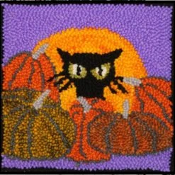 Rug Punch Kit - Pumpkin Kitty