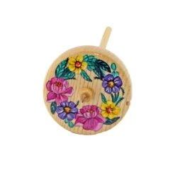Galina Hand Painted Drop Spindle - Flowers